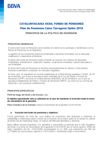 CATALUNYACAIXA XXXII, FONDO DE PENSIONES Plan de