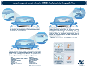 Instrucciones para la correcta colocación del TAG I+D en Automóviles