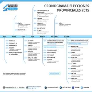 CRONOGRAMA ELECCIONES PROVINCIALES 2015