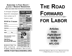 the road forward for labor - Freedom Road Socialist Organization