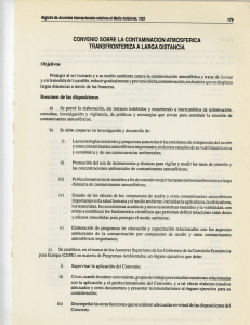 Convenio sobre la contaminación atmosférica transfronteriza a larga