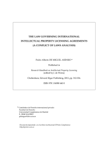 the law governing international intellectual property licensing
