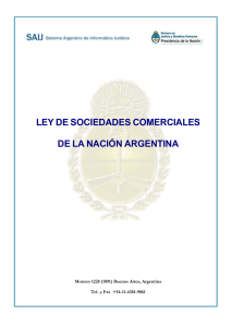 ley de sociedades comerciales de la nación argentina