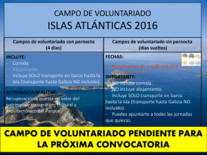 CAMPO DE VOLUNTARIADO ISLAS ATLÁNTICAS