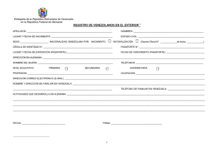 Registros de Venezolanos en el exterior