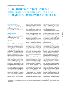 El no discurso euromediterráneo sobre la participación política de los