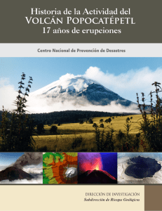 Historia de la actividad del volcán Popocatépetl 17 años