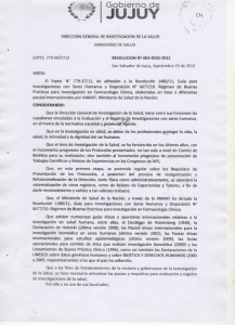 direccion general de investigacion dela salud ministerio de salud