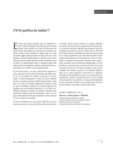 Editorial ¿“El fin justifica los medios”?