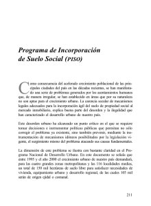 Programa de Incorporación de Suelo Social (PISO)