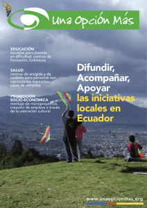 Difundir, Acompañar, Apoyar las iniciativas locales en Ecuador