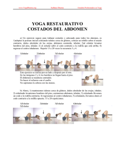 yoga restaurativo costados del abdomen
