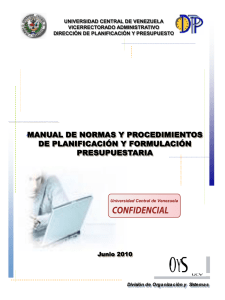 manual de normas y procedimientos de planificación y formulación