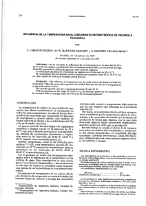 `1NFLUENOIA DE LA TEMPERATURA EN EL CRECIMIENTO