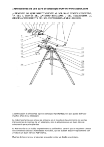 Instrucciones de uso para el telescopio 900
