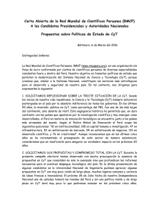 Carta Abierta de la Red Mundial de Científicos Peruanos (RMCP) A