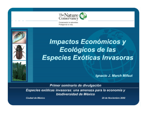 Impactos económicos y ecológicos de la Especies Exóticas