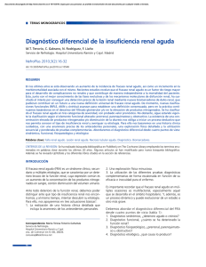 Diagnóstico diferencial de la insuficiencia renal aguda