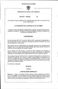 Page 1 REPÚBLICA DE COLOMBIA •. `" ,. -! ,