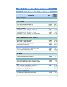 Indicadores Financieros JUNIO 2014