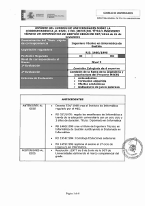 Informe del Consejo de Universidades