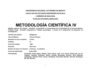 Metodología Científica 4 - Facultad de Estudios Superiores Iztacala