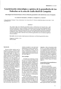 Caracterización mineralógica y química de la granodiorita de Los