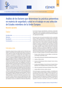 Análisis de los factores que determinan las prácticas - EU-OSHA