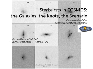 Starbursts in COSMOS: the Galaxies, the Knots, the Scenario