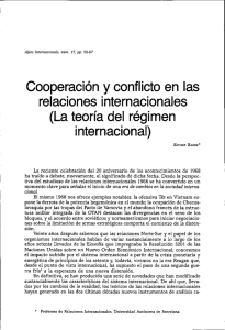 Cooperacion y conflicto en las relaciones internacionales