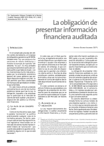 La obligación de presentar información financiera auditada