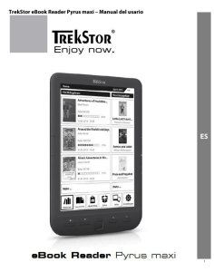 Manual del usario - eBook Reader Pyrus maxi