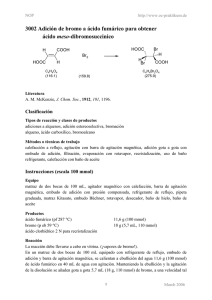 3002 Adición de bromo a ácido fumárico para obtener ácido meso