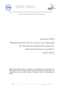 Informe SATI “Repercusiones de la nueva Ley General de