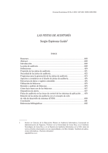 LAS PISTAS DE AUDITORÍA Sergio Espinoza Guido1