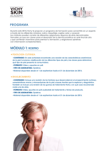 Page 1 VICHY SKN ACADEN/Y PROGRAMA Durante este 2015