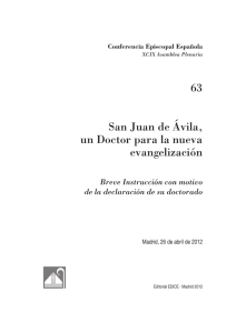 63 San Juan de Ávila, un Doctor para la nueva evangelización