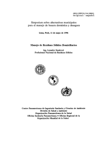 Simposium sobre alternativas municipales para el manejo