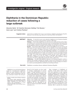 Diphtheria in the Dominican Republic: reduction of cases following a