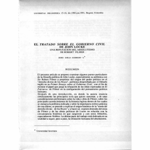 el tratado sobre el gobierno civil de john locke