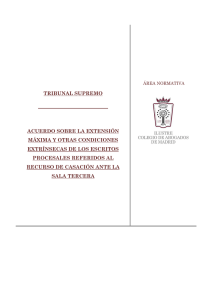 TRIBUNAL SUPREMO ACUERDO SOBRE LA EXTENSIÓN