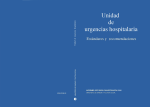 unidad de urgencias hospitalaria - Ministerio de Sanidad, Servicios