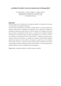 ¿Actitudes favorables o barreras mentales ante la discapacidad?