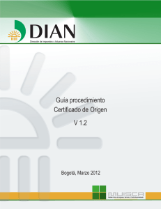Guía procedimiento Certificado de Origen V 1.2