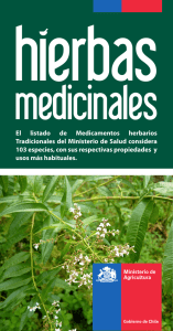 El listado de Medicamentos herbarios Tradicionales del