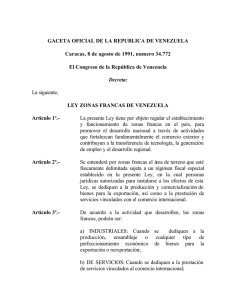 Ley de Zona Francas de Venezuela