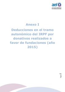 Anexo I Deducciones en el tramo autonómico del IRPF por