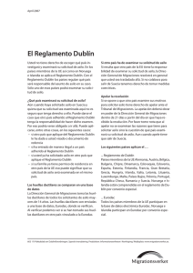 Faktablad om Dublinförordningen. Spansk