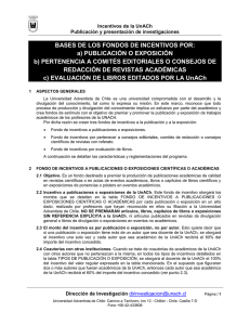 BASES DE LOS FONDOS DE INCENTIVOS POR: a) PUBLICACIÓN