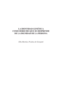 la identidad genética como derecho que se desprende de la